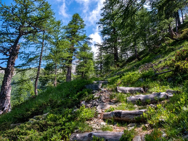 Aufstieg über 200 Treppen