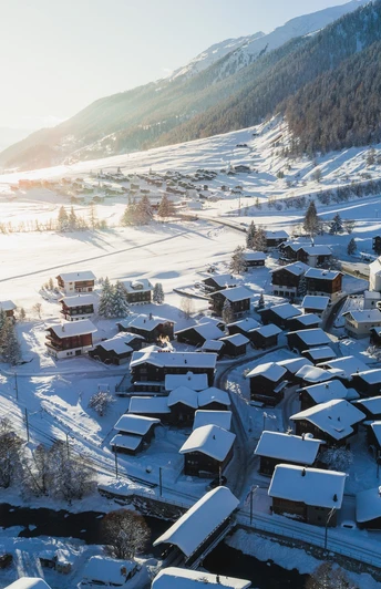 Bergdorf Reckingen von oben