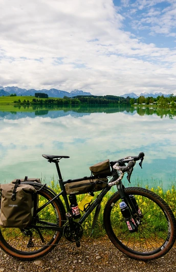 Gravelbiken mit Zugspitzblick am Lech