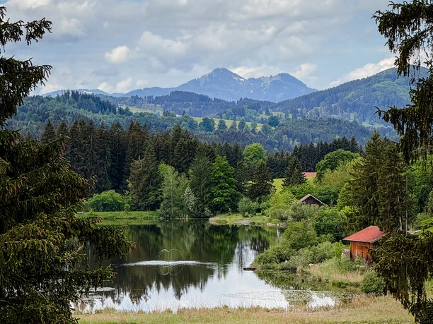 Gravelbiken mit Zugspitzblick Blick auf die Ammergauer Alpen