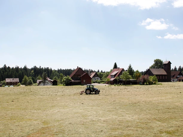 Blick auf das Dorf Zwieselberg