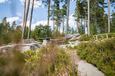 Sitzgelegenheiten rund um den Priorstein
