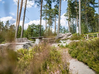 Sitzgelegenheiten rund um den Priorstein