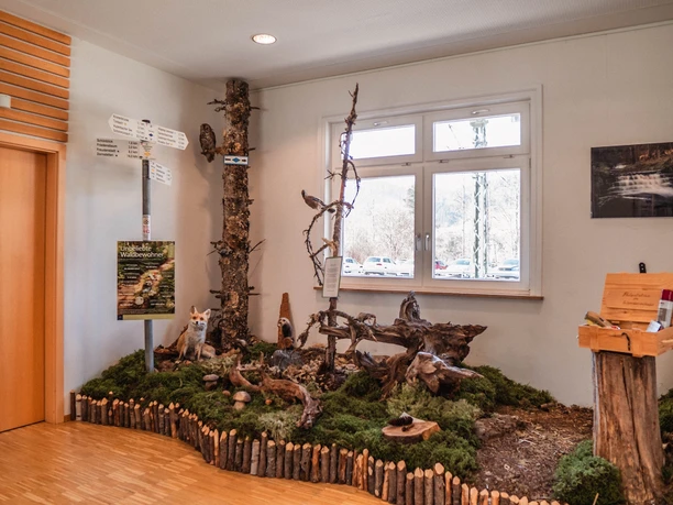 Wald und Beschilderung werden veranschaulicht