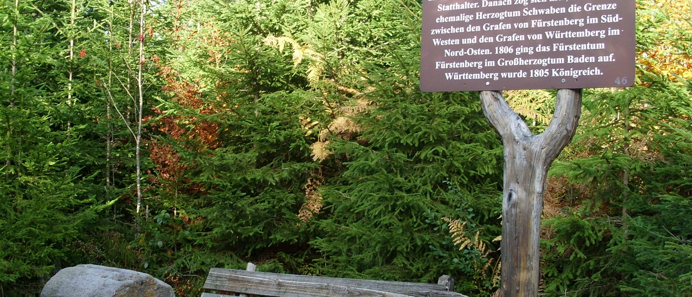 Die Grenzweg-Infotafel am Kniebiser Heimatpfad