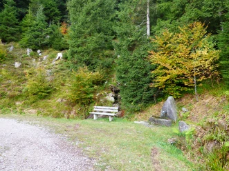Die Rench-Quelle mit Brunnen am Renchtalsteig