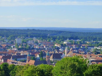 Blick vom Friedrichsturm auf den Marktplatz