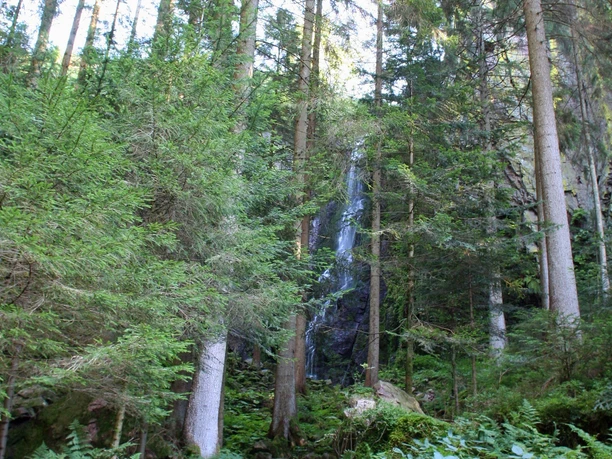 Der Burgbach-Wasserfall bei Bad Rippoldsau