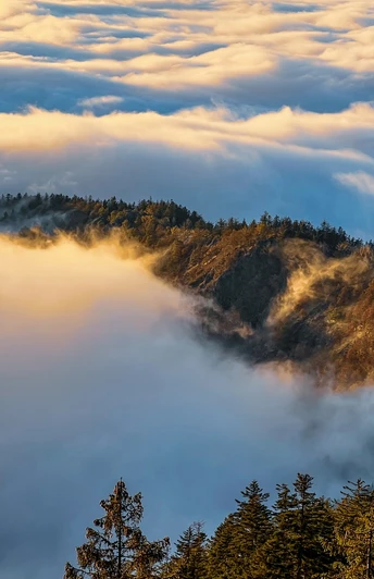 Karlsruher Grat von oben im Nebel