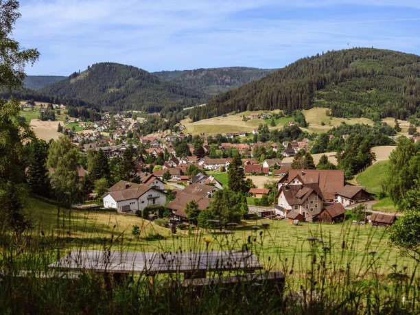 Sitzgruppe im Eulengrund mit Blick auf Mitteltal