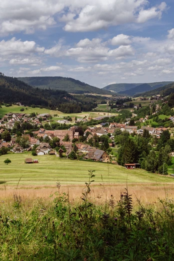 Blick von der Schnewittchenhütte auf Klosterreichenbach