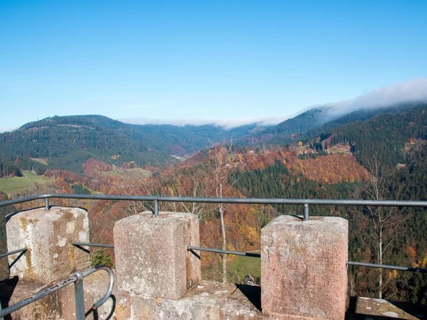 Schöne Aussicht auf der Plattform des Turms