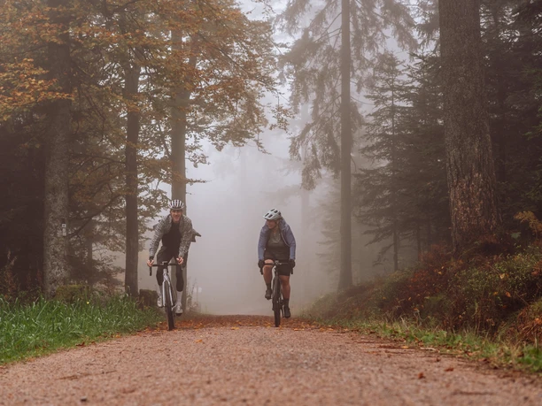Gravelbiken im Nebel