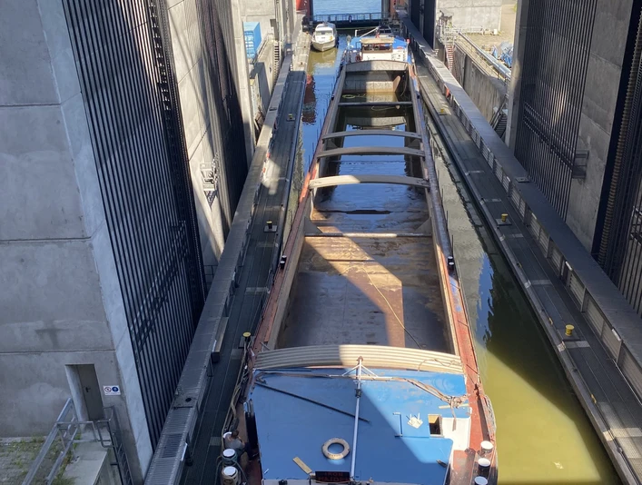 Blick in das Schiffshebewerk