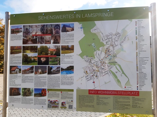 Infotafel am Wohnmobilstellplatz