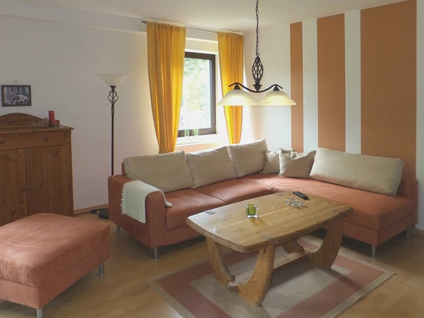 Wohnzimmer Fewo "Am Moenkeberg"