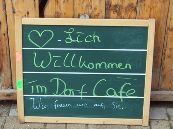 Willkommensschild Dorfcafé Alt Bleckenstedt