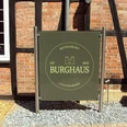 Infoschild Restaurant Burghaus PEAK Hotel Salzgitter-Lichtenberg