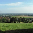 Salzgitter-Lichtenberg, Ausblick von der Kanzel am Wanderparkplatz im Höhenzug