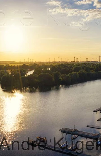 Salzgittersee mit Anlegestelle von oben