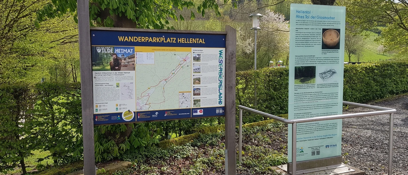 Wanderparkplatz in Hellental