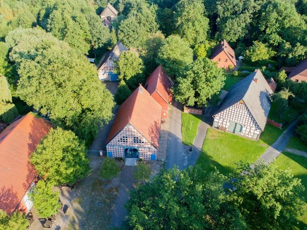 Luftaufnahme Rundlingsmuseum in Lübeln