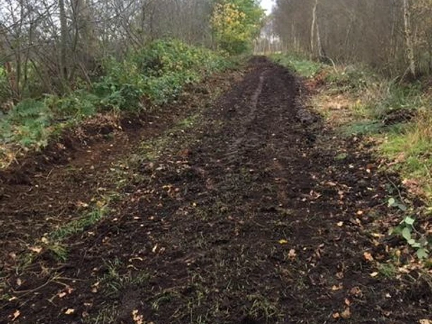 Naturbelassener landwirtschaftlich genutzter Feldweg