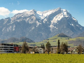 Sicht von Stans auf den Pilatus