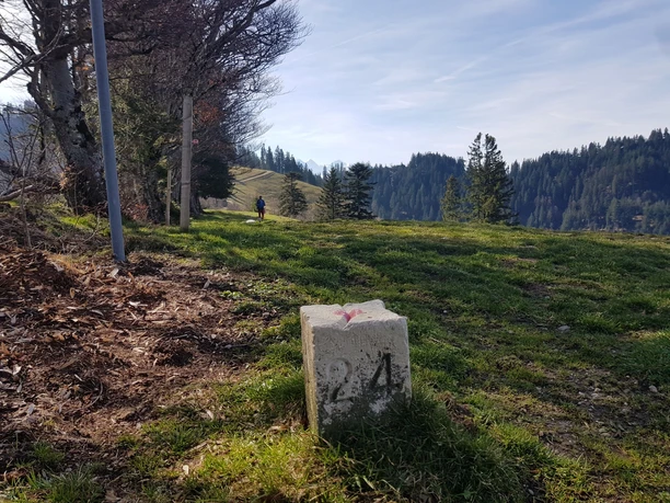 Grenzstein auf dem Grenzpfad ;-)
