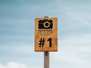 Fotoposten auf dem Fototrail Rothorn auf dem Brienzer Rothorn in Sörenberg