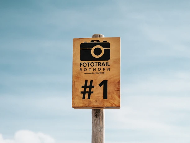 Fotoposten auf dem Fototrail Rothorn auf dem Brienzer Rothorn in Sörenberg