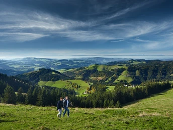 Aufstieg auf den Wachthubel – dem höchsten Punkt des ganzen Höhenweges