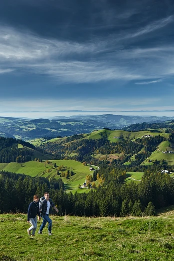 Aufstieg auf den Wachthubel – dem höchsten Punkt des ganzen Höhenweges