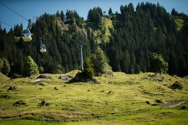 Ein weiteres Plus: Unten angekommen geht es ganz bequem mit der Gondelbahn wieder rauf auf die Marbachegg.