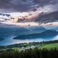 Blick auf Rigi Kaltbad, Bürgenstock, Stanser- , Bouchserhorn und Vierwaldstättersee