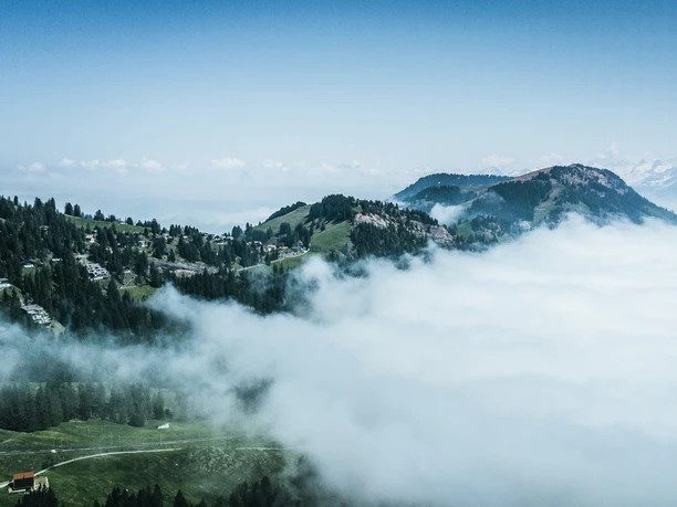 Blick von Rigi Kaltbad in Richtung Rigi First