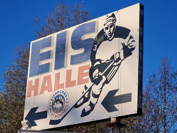 Eisstadion Schönheide Hinweistafel