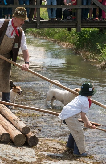Schauflößen des Flößerverein Muldenberg e. V.