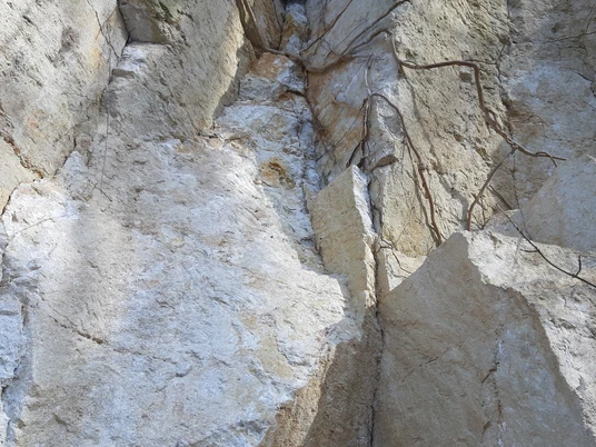 Kaolinisierte Wand im Mühlsteinbruch