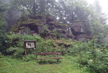 Geotop Hirschenstein am Eingang des Steinbachtales