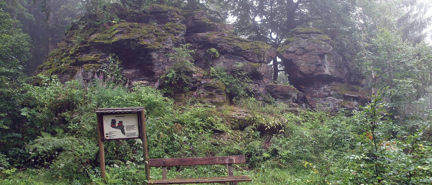 Geotop Hirschenstein am Eingang des Steinbachtales
