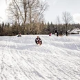 Rodeln in Erlbach im Winter