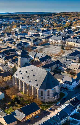Stadtansicht Marienberg mit Kirche