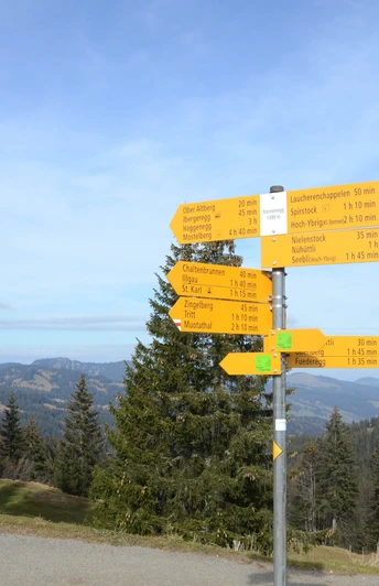 Gut signalisiert. Wegweiser bei der Sternenegg