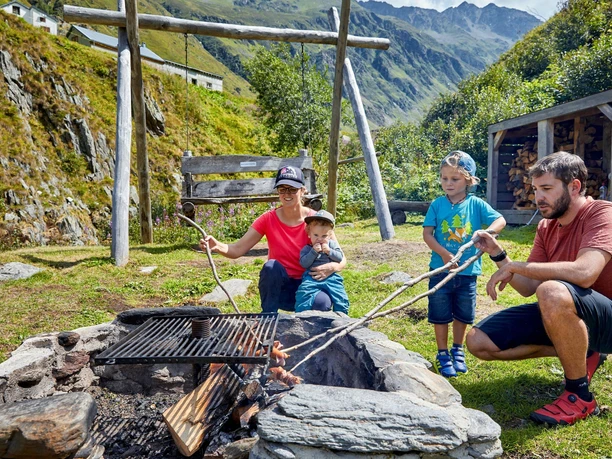 Grillstelle Rohr in der Unteralp
