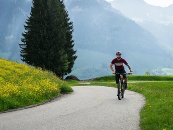 Unterwegs mit dem Bike auf der Napfbergland-Tour ab Escholzmatt.
