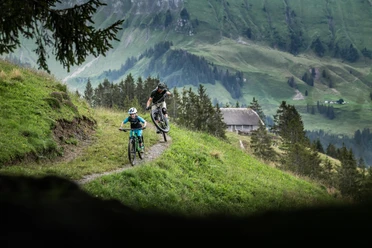Biken mit der ganzen Familie auf der Marbachegg.