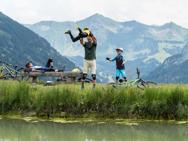 Biken mit der ganzen Familie auf der Marbachegg.