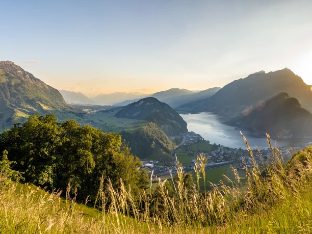 Oberstöckmatt, mit Sicht auf den Alpnachersee und Pilatus