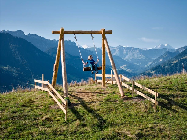 Schaukel "Swing the World" mit fantastischer Aussicht.